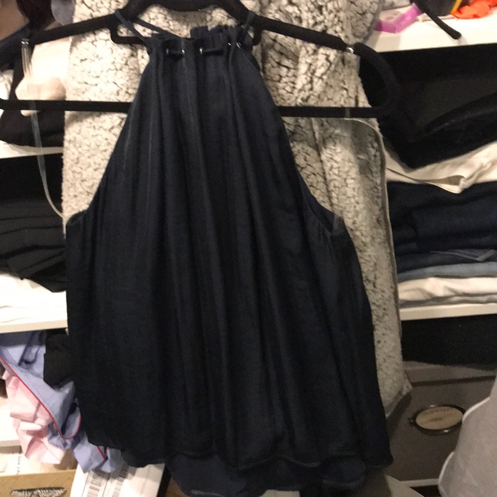 Tank top tie closure in back